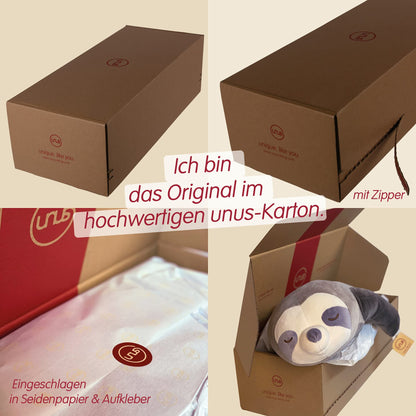 UNUS Sloth Plush Pillow, 50 cm, Turquoise, Side Sleeper Pillow soft and fluffy, Nursing Pillow, Pregnancy Pillow