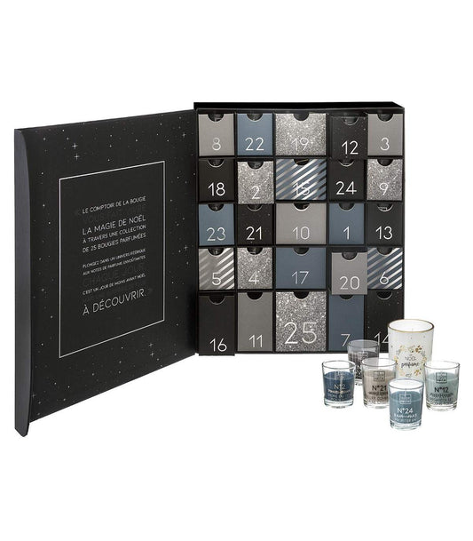 Atmosphera - Original Advent calendar with 25 scented candles in jars with quotes, perfumed.