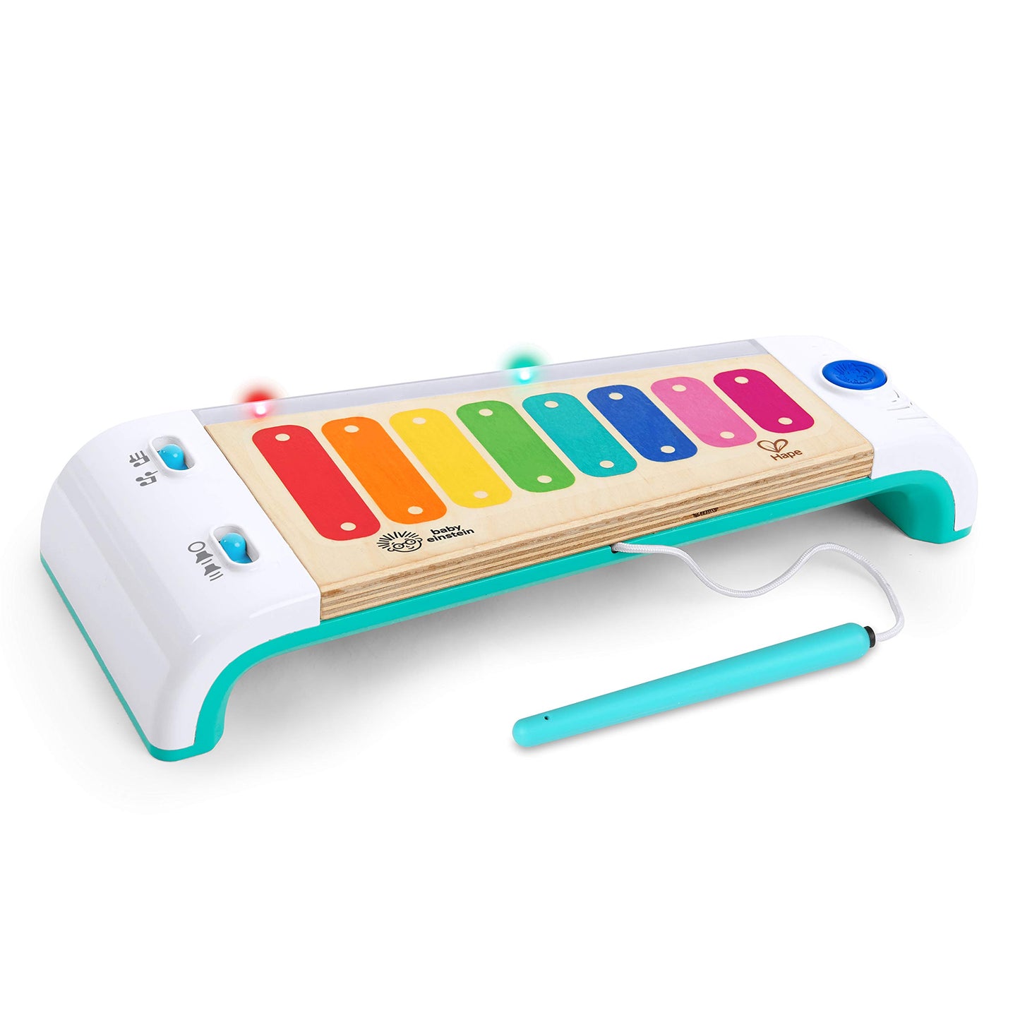 Baby Einstein Hape Magic Touch Xylophone, wooden musical toy for toddlers, 2 play modes, over 30 melodies, lights and volume control, for ages 12 months +