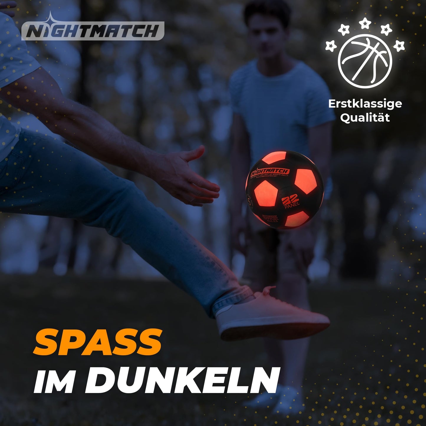 NightMatch LED Light-Up Soccer Ball | Official Size 5 | Waterproof | Glows in the Dark | Soccer Ball for Kids & Adults | Light-Up Soccer Ball | For Indoor & Outdoor Use