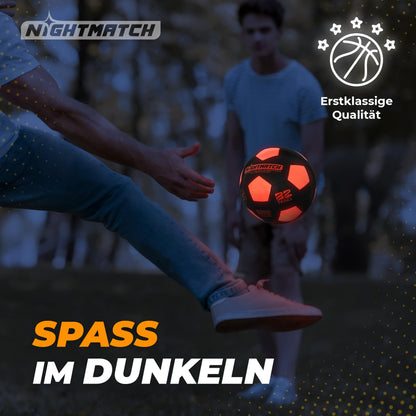 NightMatch LED Light-Up Soccer Ball | Official Size 5 | Waterproof | Glows in the Dark | Soccer Ball for Kids & Adults | Light-Up Soccer Ball | For Indoor & Outdoor Use