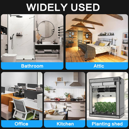 Aygrochy 200mm adjustable duct fan 935 m³/h, EC motor exhaust fan for bathrooms, cooling, boosters, grow tents, hydroponics, home use, ventilation, and exhaust fans.