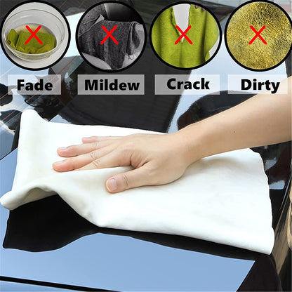 Turnart Car Cleaning Cloth Chamois Leather 90x60 cm Car Leather Towels made of genuine leather (90 x 60 cm)