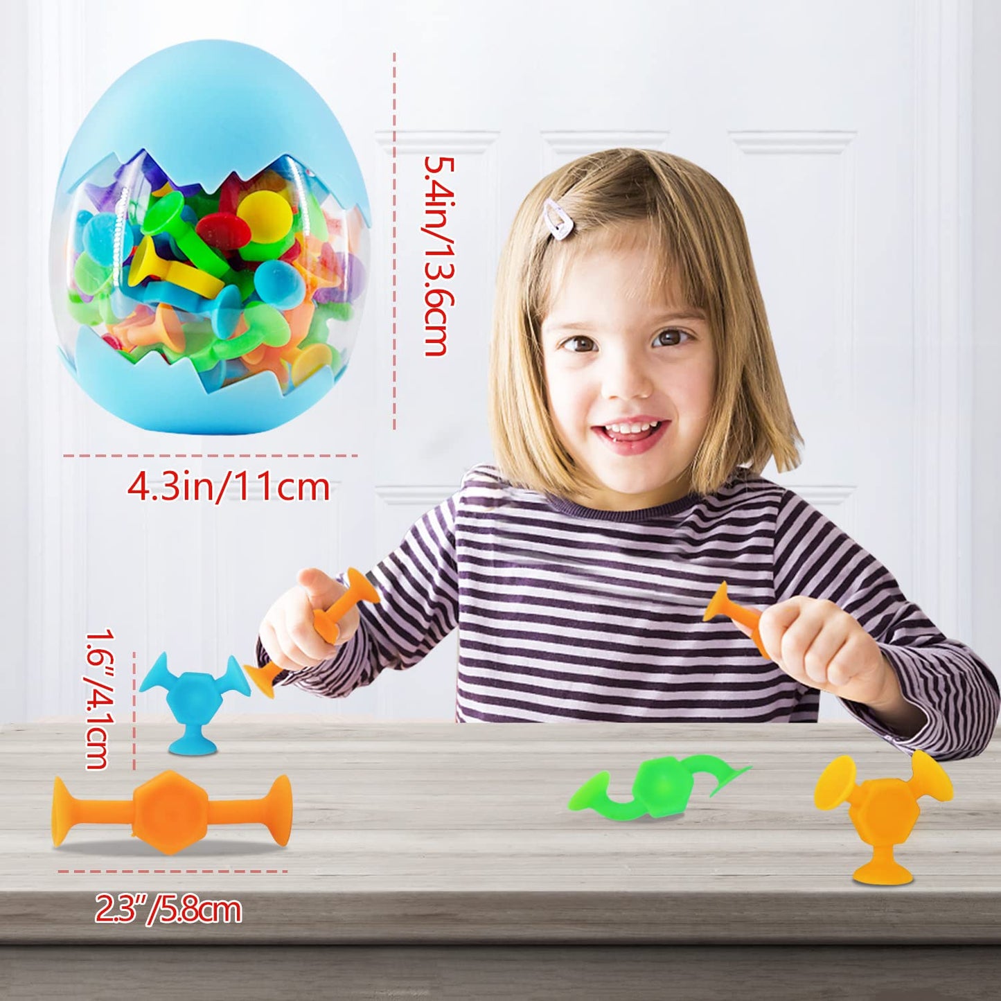Funny old man 48-piece bath toy set for kids ages 3 and up, sensory toy for autistic children.