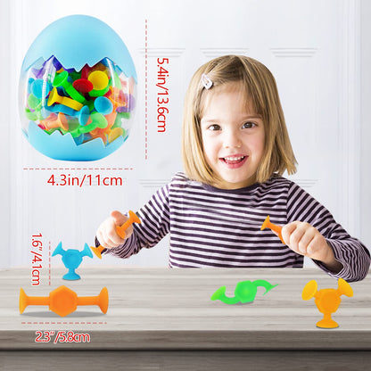 Funny old man 48-piece bath toy set for kids ages 3 and up, sensory toy for autistic children.