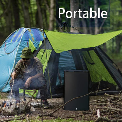 Techomey Camping Fridge 12V 230V, camping fridges, RV fridge for camping, car, room, easy installation and cleaning, black, 50L