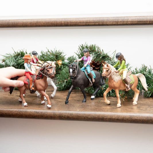 SCHLEICH Horse Club | Trail Ride 72221 | 4 articulated figures and 4 horses | great gift for girls and boys | horse toys for kids aged 5+ | 40-piece set | exclusive at Amazon