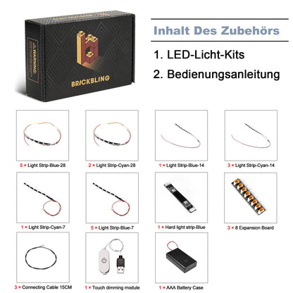 BrickBling LED Light Set compatible with Lego 43008 Nike Dunk x Set (No model), touch dimmer switch decoration lighting set Compatible with Lego Nike Dunk x 43008 Creative Toy