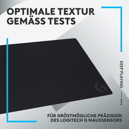 Logitech G G840 Extra Large Gaming Mouse Pad, optimized for gaming sensors, moderate surface friction, non-slip mouse pad, Mac and PC gaming accessory, 900 x 400 x 3 mm.