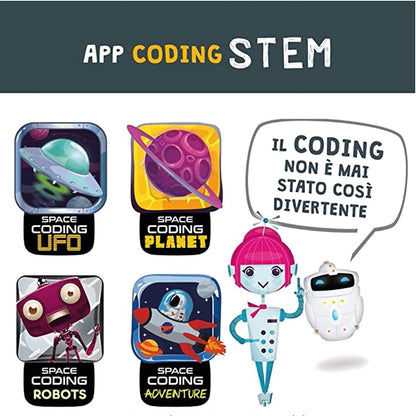 Lisciani Giochi-Mio Tab 10" STEM Coding XL 2021, Multicolor, 89055