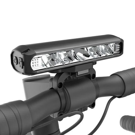 UPPEL front bike light with USB C charging port 2600 Lumens 5 LEDs 4 light modes 8000mAh easy installation Best aluminum front bike light