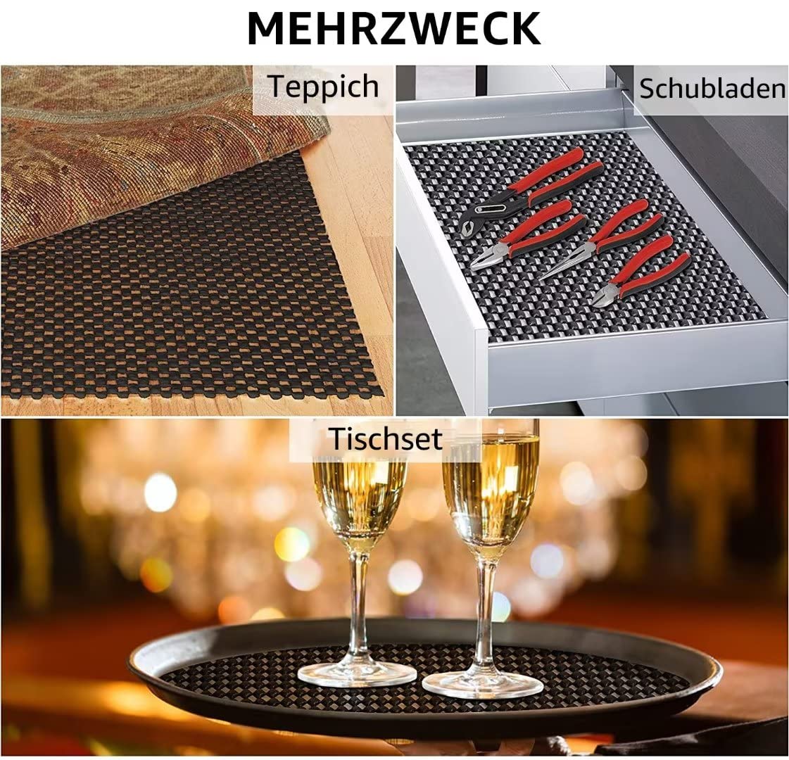 Non-slip rug pad, rug gripper, car non-slip mat, waterproof anti-slip mat for shelves, drawers, cars, pallets, rugs (130 x 190 cm)