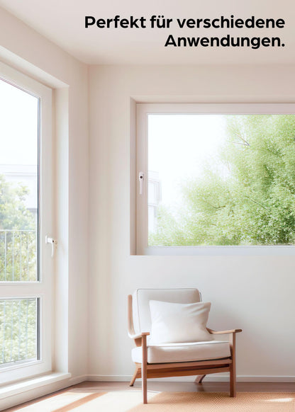 8 Lockable Window Handles White - 𝗞𝗶𝗻𝗱𝗲𝗿𝘀𝗶𝗰𝗵𝗲𝗿 - Easy Installation - with 16 universal keys - Reliable Protection
