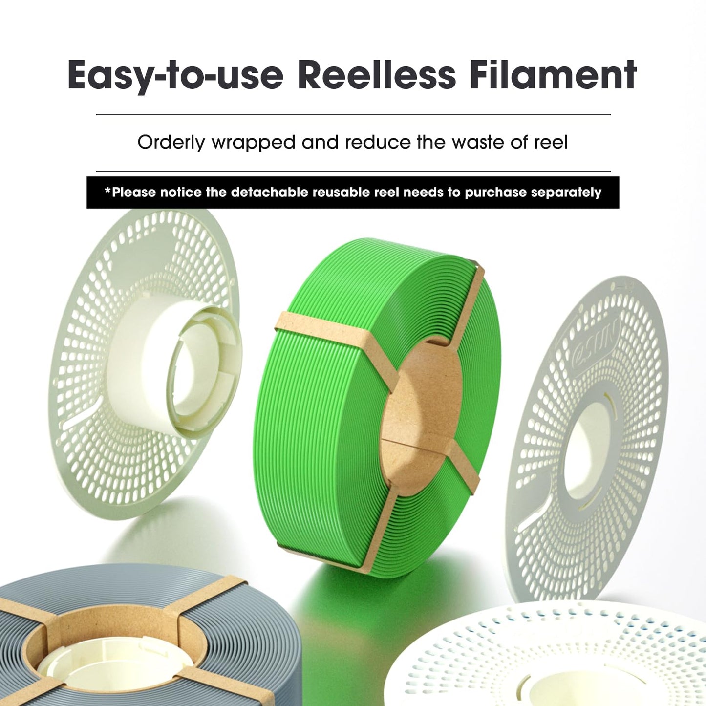 eSUN PLA+ Refill Filament 1.75mm, Spoolless PLA Plus Refill Filament, Accuracy +/- 0.03mm, 1KG (2.2 LBS) for 3D Printers, Flame Red