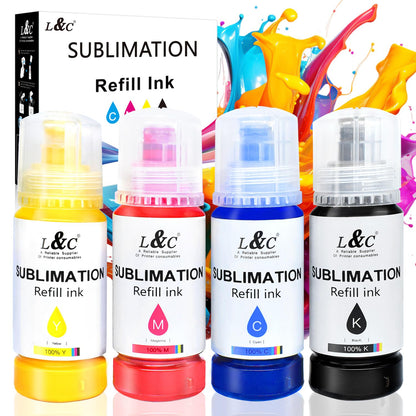 Sublimation ink for Epson Ecotank ET-2810 ET-1810 ET-2830 ET-2815 ET-4810 ET-2820 ET-2810 ET-2850 ET-2840 Sublimation printers EcoTank printers Auto-fill