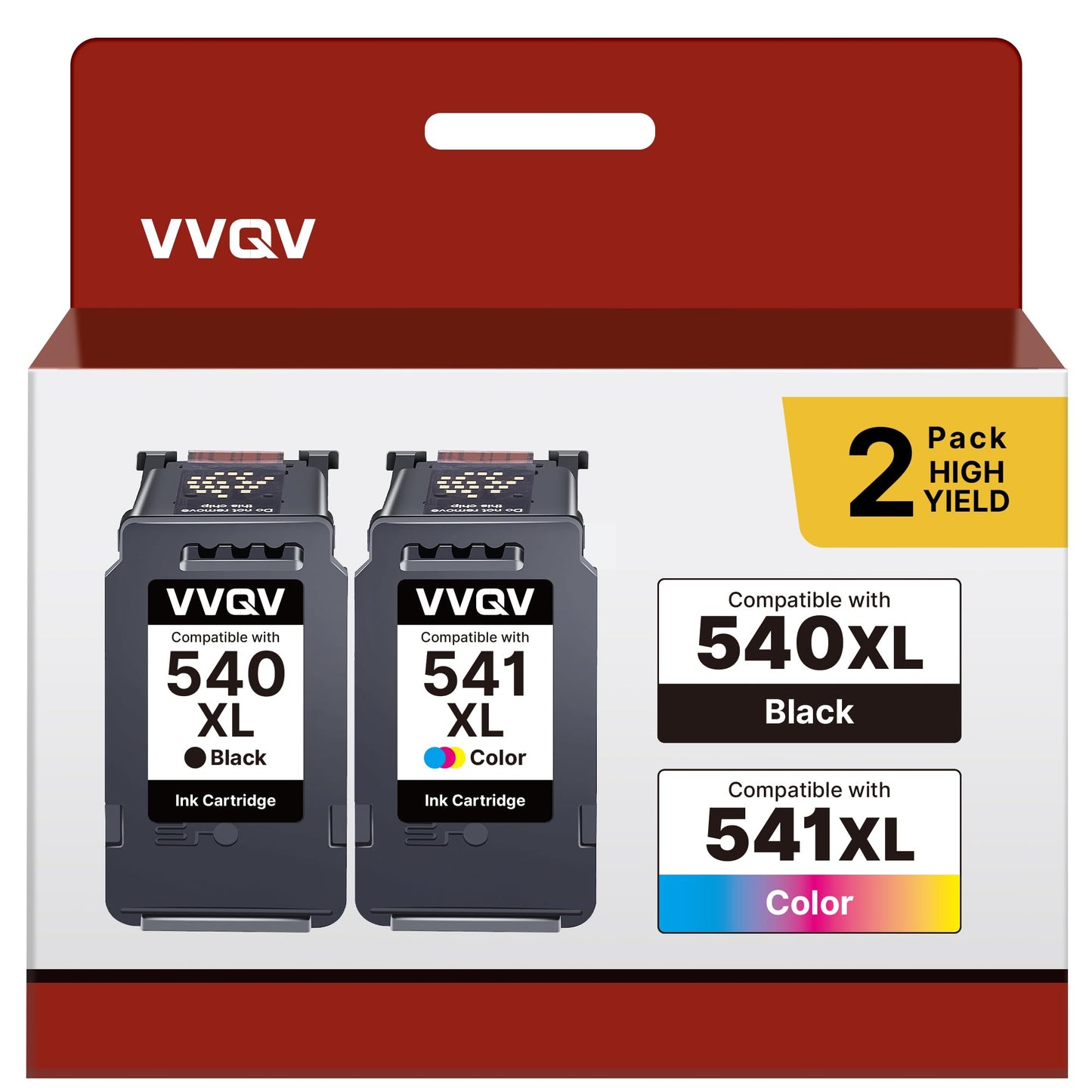 VVQV PG 540 XL Black CL-541XL Cartridges 540xl 541xl Multipack Replacement for Canon Ink Cartridges 540 541 PG540 CL541 for Printers Canon TS5150 MG3600 MG3650 MG3650s MG4200 TS5151 MX475 MX530
