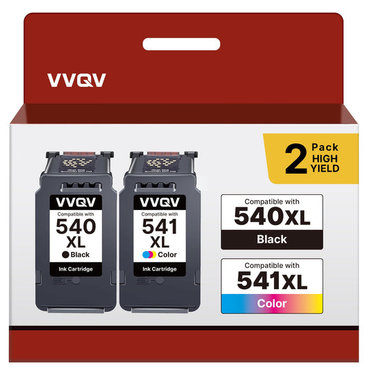 VVQV PG 540 XL Black CL-541XL Cartridges 540xl 541xl Multipack Replacement for Canon Ink Cartridges 540 541 PG540 CL541 for Printers Canon TS5150 MG3600 MG3650 MG3650s MG4200 TS5151 MX475 MX530