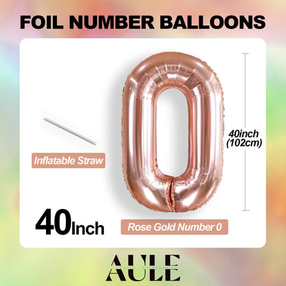 AULE balloon number rosegold