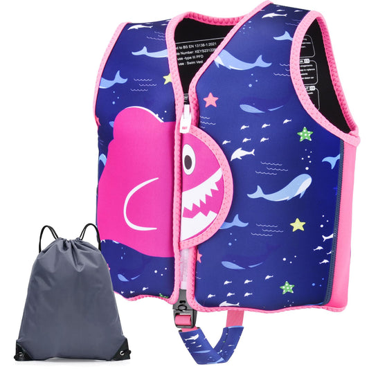 YIKANWEN Neoprene life jacket for kids & babies, ideal swim aid for boys & girls aged 1-3 years and 11-19 kg (S)