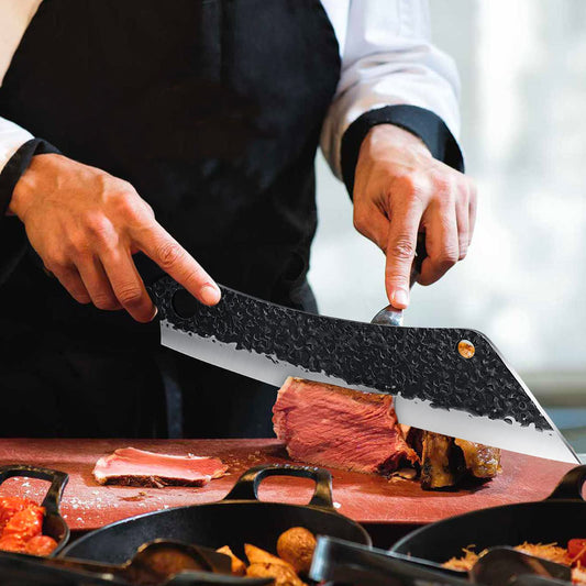 PURPLEBIRD 12" Long Cleaver Knife, Carving Knife, Ham Knife BBQ Meat Knife, Sharp Brisket Knife with Gift Box.