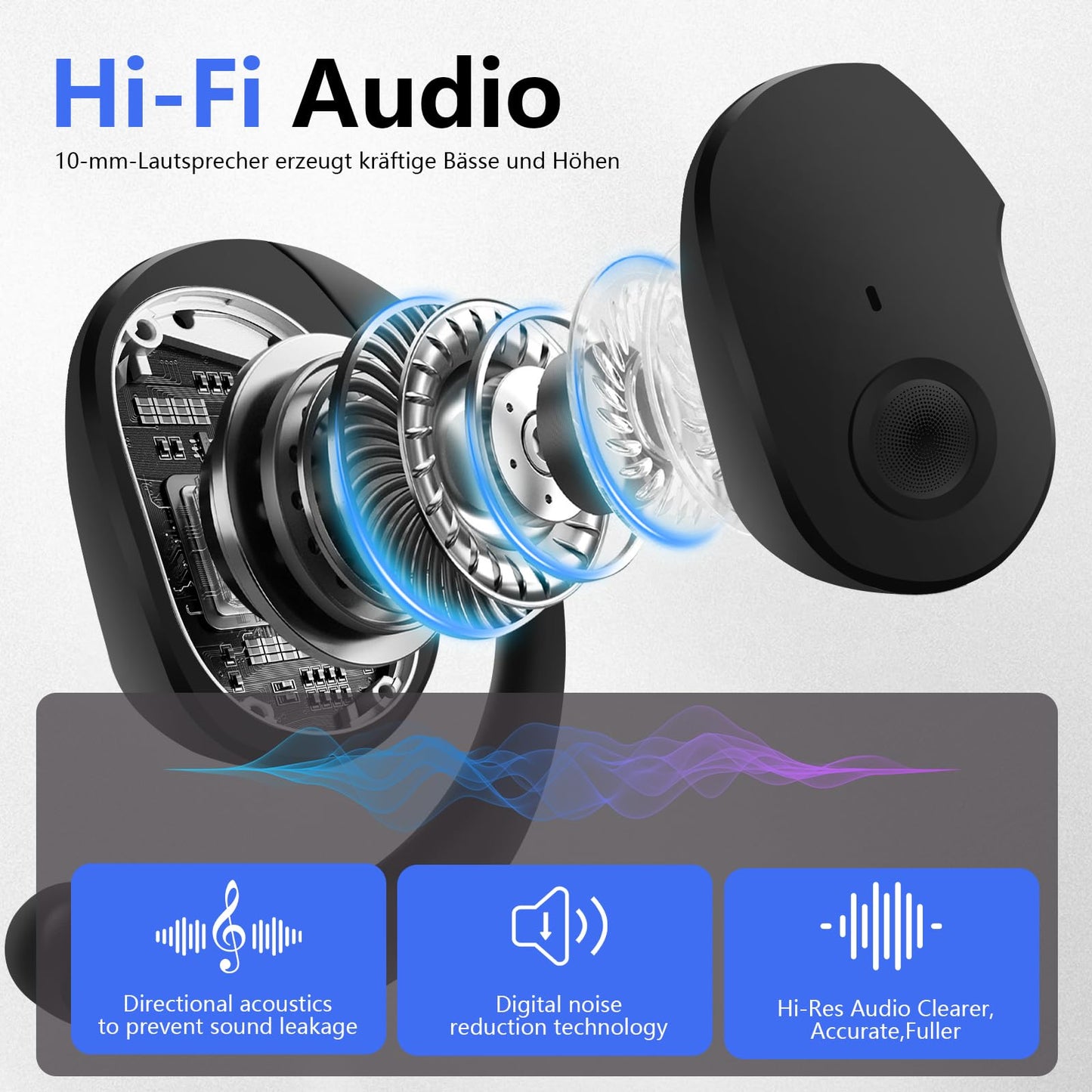 Translator headphones, Ai Translator Earbuds Translation headphones, Hy-T26 Pro Upgrade Translation Earbuds Wireless Translation Earbuds Real-time Translation Voice Translator Earbuds (Black)