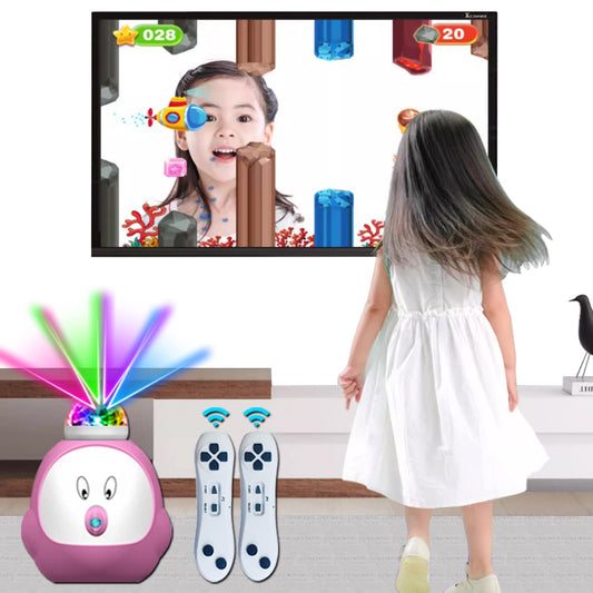 Game console for kids and adults, HD video game system with 100+ games, 17 camera AR games, 2 game controllers, TV PC toy gift for boys and girls ages 3 and up