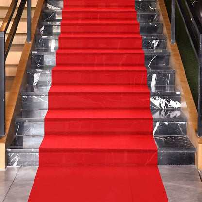Uyoyous 100x1000cm Red Carpet, Wedding Runner Event Rug 2mm Red Carpet Aisle Runner, disposable mat for wedding, party, ceremony, wedding decoration.