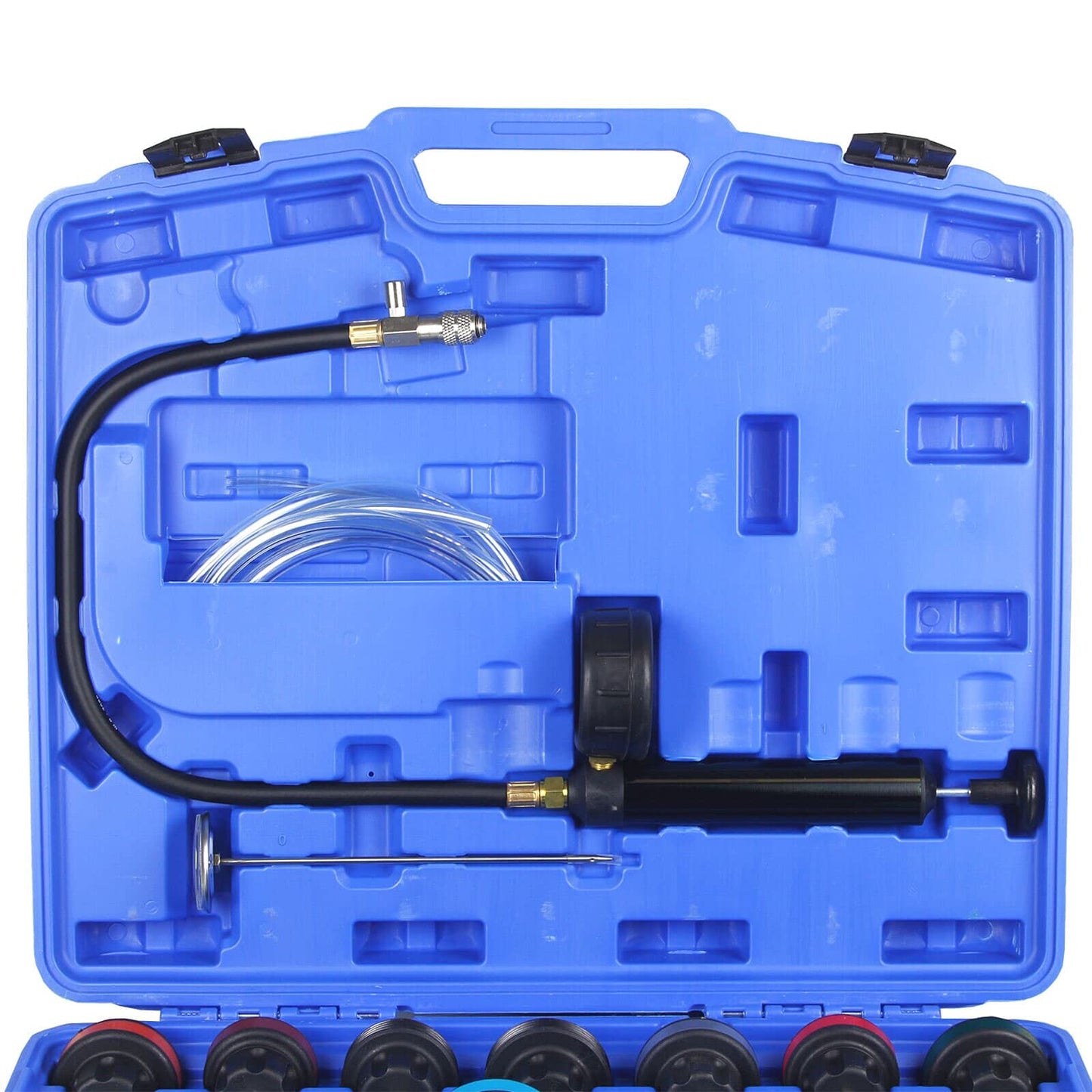BandelOne includes cooling system filling tool, bleeding tool, pressure tester, pressure testing adapter, and 28 pieces in total.