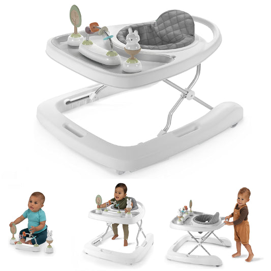 Ingenuity, Step & Sprout 3-in-1 Baby Walker, First Forest, walker with nature-inspired toys, adjustable height, foldable, easy to clean, for ages 6 months and up.