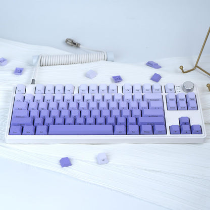 JOLINTAL 124 Key Keycap Set Gradient Purple made of PBT material in Cherry profile with dye-sublimation. Compatible with Cherry MX switches and mechanical gaming keyboards.