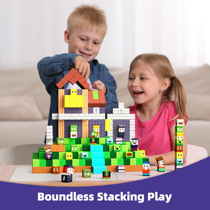 GobiDex Magnetic Building Blocks 2.5 cm 100 Pieces - Zomblock Magnetic Blocks for Kids, Magnet Blocks Toy & Brain Teasers, Creative Gift for Boys and Girls Ages 3+, 2025 New