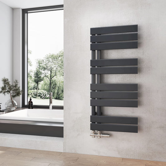 Heilmetz Anthracite Towel Radiator Heater 400 x 899 mm Bathroom Radiator Towel Warmer
