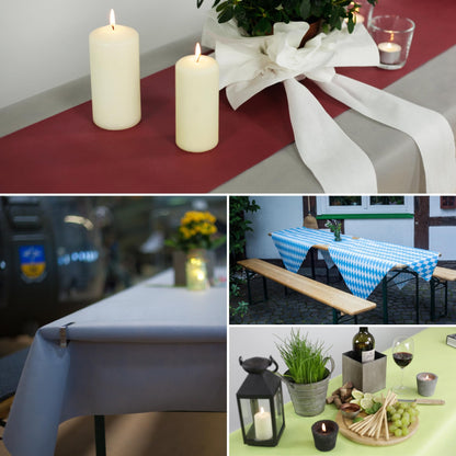Sensalux tablecloth, washable, bulk pack, 10 pieces, 1m x 2.5m, Gray