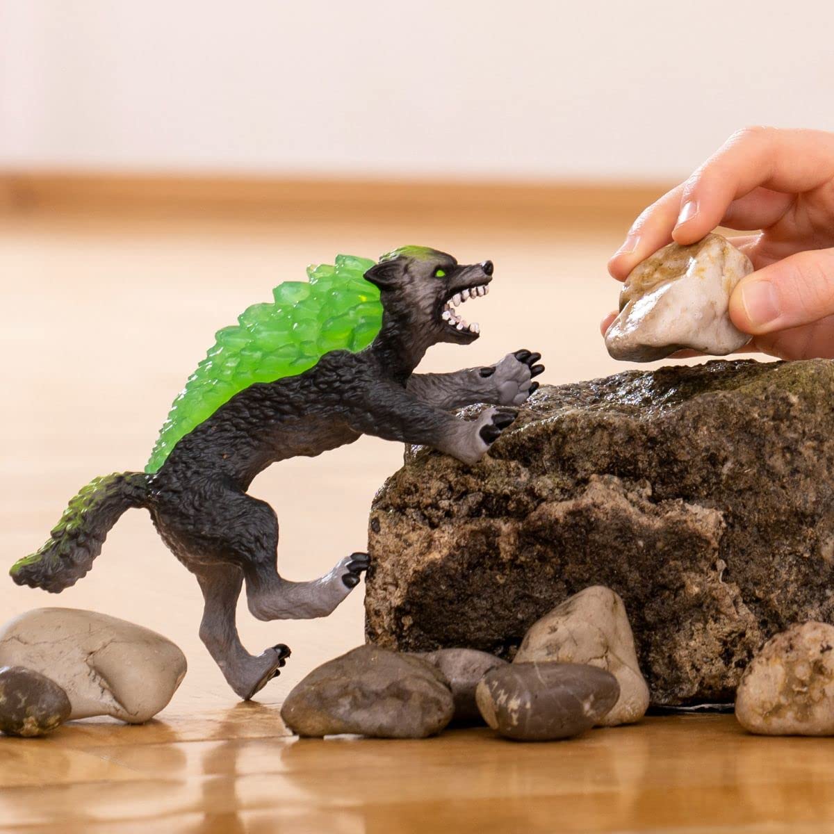 SCHLEICH 42557 Shadow Master Robot with Mini Creature, for children ages 7-12, ELDRADOR Creatures - playset & 70153 Granite Wolf, for children ages 7-12, ELDRADOR Creatures - figurine