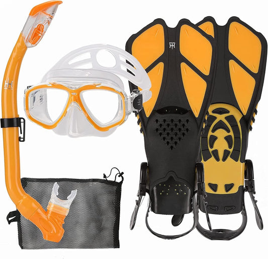HH HHAO SPORT Snorkel Set for Kids with Fins