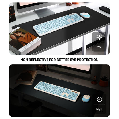 BUBM Desk Pad 120x60cm, Premium Leather Mouse Pad, Non-Slip Table Pad Writing Pad, Multifunctional Office Mousepad Desk Accessory for Office & Home Office (Black)