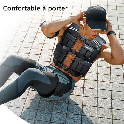 PROIRON Adjustable Weight Vest 20kg with Reflective Stripes for Running/Strength Training/Workout/Jogging and Home Gym.