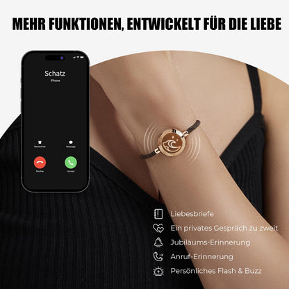 TOTWOO Couple Bracelet Couple Gifts Partner Bracelets with Touch Long Distance Relationship Gift Love Vibration & Lighting Bluetooth Pairing Jewelry