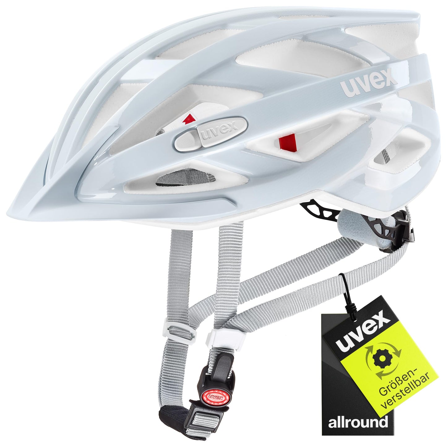 uvex i-vo 3D - Lightweight all-round helmet for men and women - customized size adjustment - expandable with LED light - Cloud - 52-57 cm