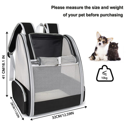 Dog backpack, cat backpack. Backpacks for small dogs and cats, pet carrier transport box cat foldable transport bag dog house breathable travel bag.