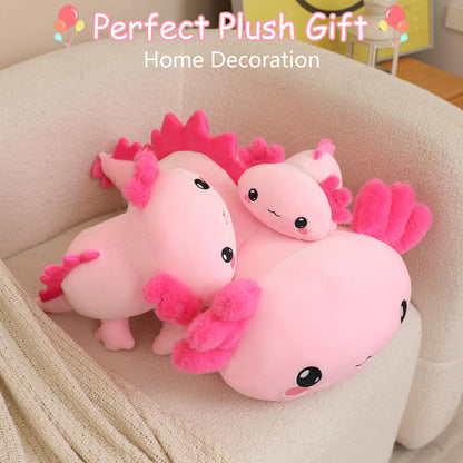 Complaining Axolotl Plush Cute plush toy pillow Axolotl stuffed animal plush toy gift for kids and adults 60 cm