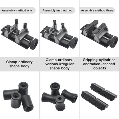 ARROWMAX dual-sided mini vise - enhances precision and stability during crafting.