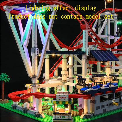 GEAMENT LED Light Set Compatible with Lego Roller Coaster - Lighting Kit for Creator 10261 Building Model (Model Set Not Included)
