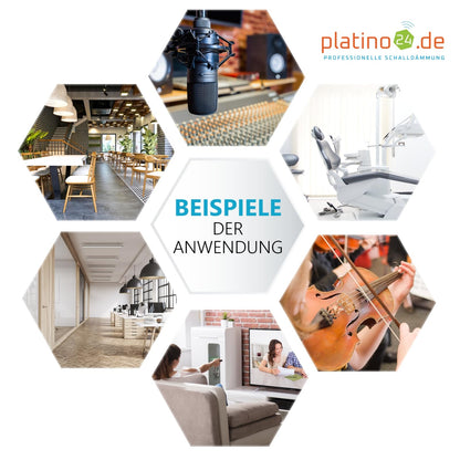 Platino24 Basotec G+ I Acoustic Panels 10 Pieces I Stylish Wall Panels in Light Grey I High-Quality Foam Acoustic Panels I Soundproofing Panels for Office, Studio & Home.