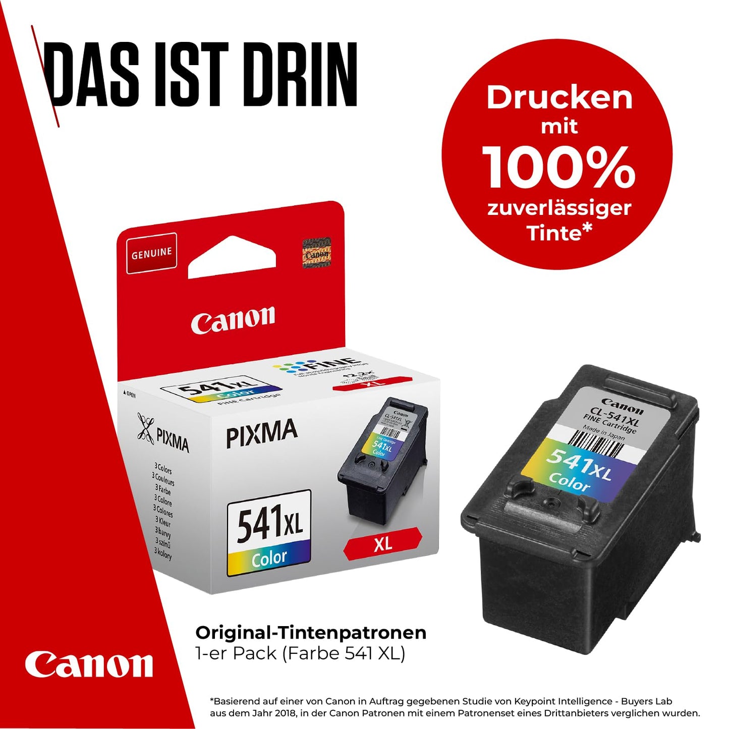 Canon ink cartridges - CL-541 Original high yield printer cartridge - Prints up to 180 A4 pages (1 x color cartridge)