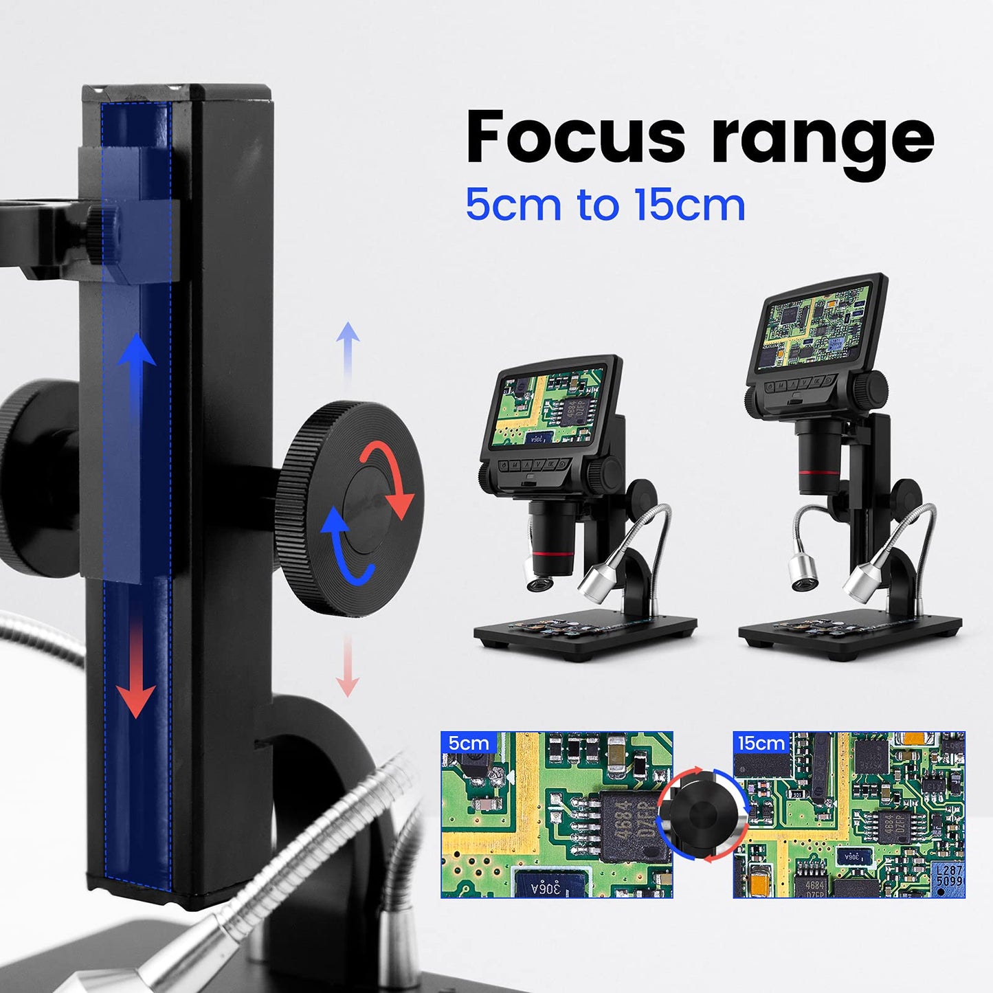 Andonstar ADSM301 HDMI 1080P Full HD Digital Microscope 260X Scope for PCB Circuit Board Soldering Tools Video Microscope with LCD Screen