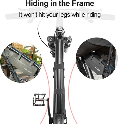 ROCKBROS bike frame bag waterproof triangle bag approx. 3L black