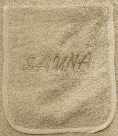 Exclusive home textile sauna set 3 pieces terry cloth sauna kilt sauna towel sarong men beige