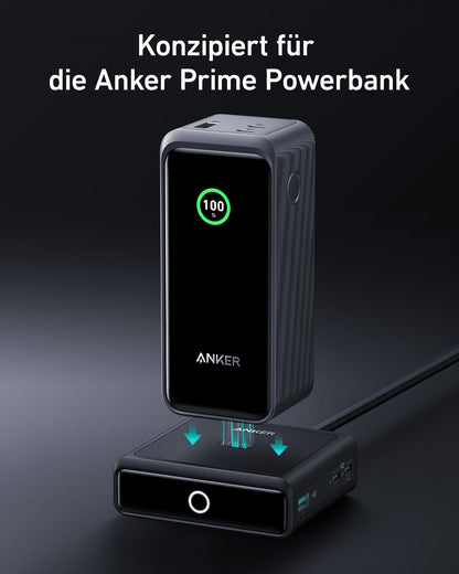 Anchor charging station for Anchor Prime Powerbank, 100W fast charging with 4 ports, for MacBook Pro/Air series, iPhone 14/13 series, Galaxy, AirPods, and more (Powerbank sold separately)