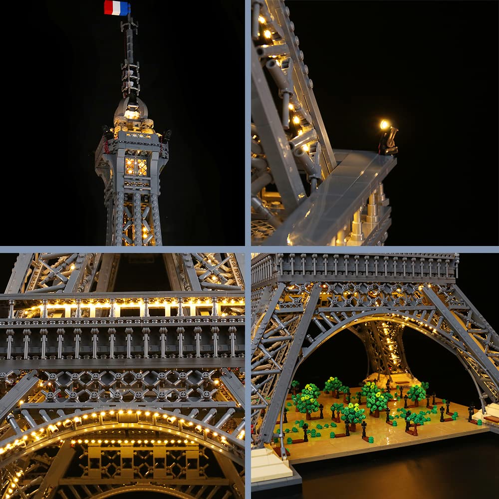 BrickBling decoration light kit compatible with Lego The Eiffel Tower building set, LED light set for 10307 Eiffel Tower architecture creative toy (no model)